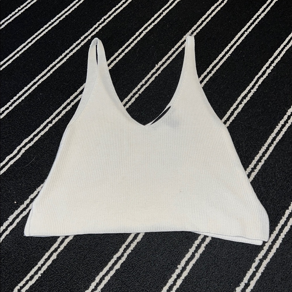 Forever 21 White Knit Sweater Tank